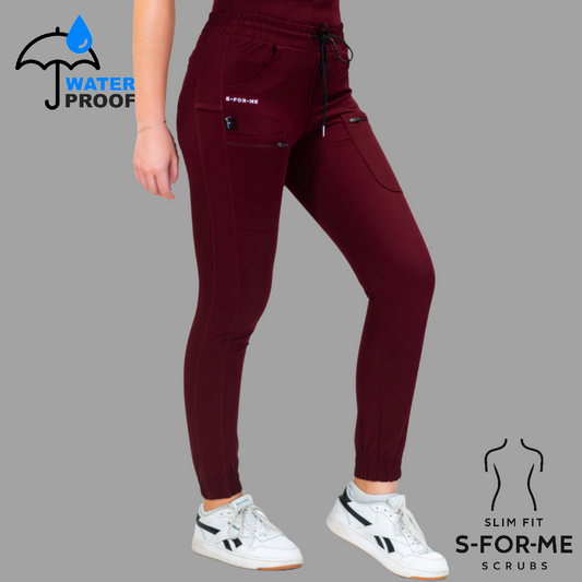 Jogger Quirúrgico Vino Mujer Antifluido, Scrubs 300