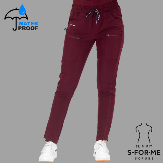 Pantalón Quirúrgico Vino Mujer Antifluido, Scrubs 300
