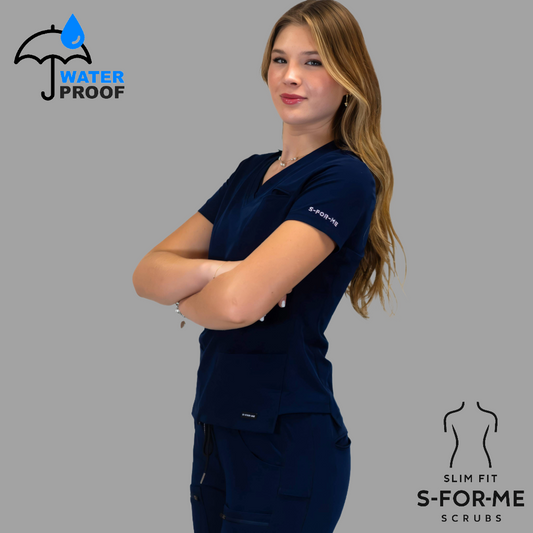 Filipina Quirúrgica Azul Marino Mujer Antifluido, Scrubs 300