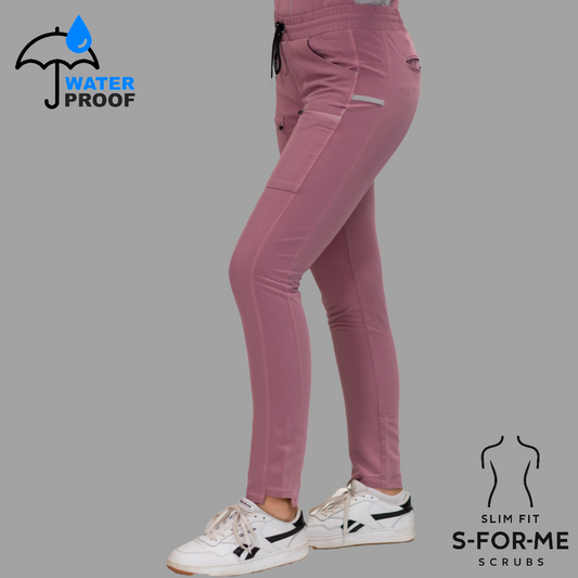 Pantalón Quirúrgico Palo de Rosa Mujer, Scrubs Antifluido Est. 300