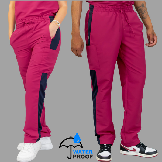 Pantalón Quirúrgico 500 Unisex Basic Vino Antifluido-cloro resistente Scrubs 500 FW