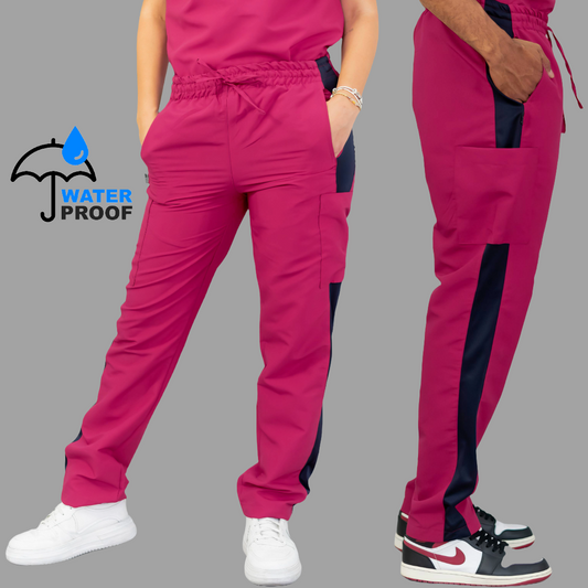 Pantalón Quirúrgico 500 Unisex Basic Vino Antifluido-cloro resistente Scrubs 500 FW