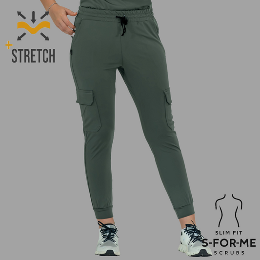 Jogger Quirúrgico, Mujer Verde Pino Super Stretch, Scrubs 910