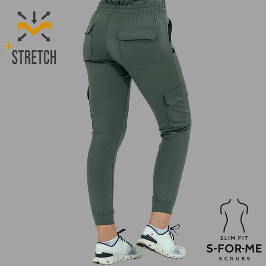 Jogger Quirúrgico, Mujer Verde Pino Super Stretch, Scrubs 910