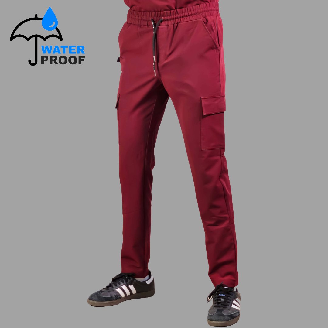 Pantalón Quirúrgico Antifluido Hombre Vino, Scrubs 300