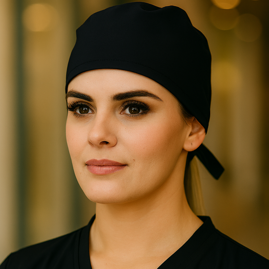 Gorro Quirúrgico Unisex Negro Fourways