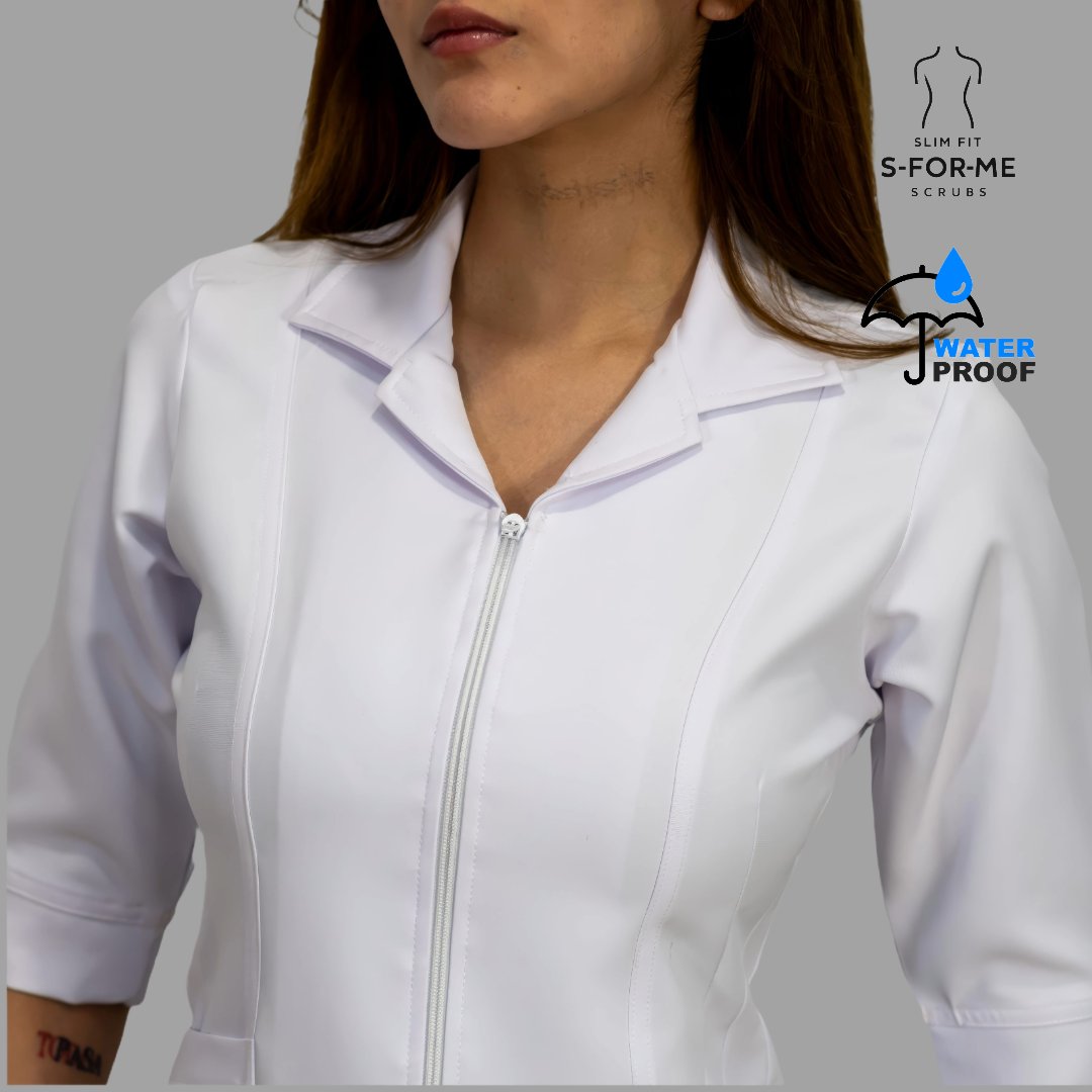 Filipina Mujer Alviero stretch Antifluido Sport Cierre Manga 3/4