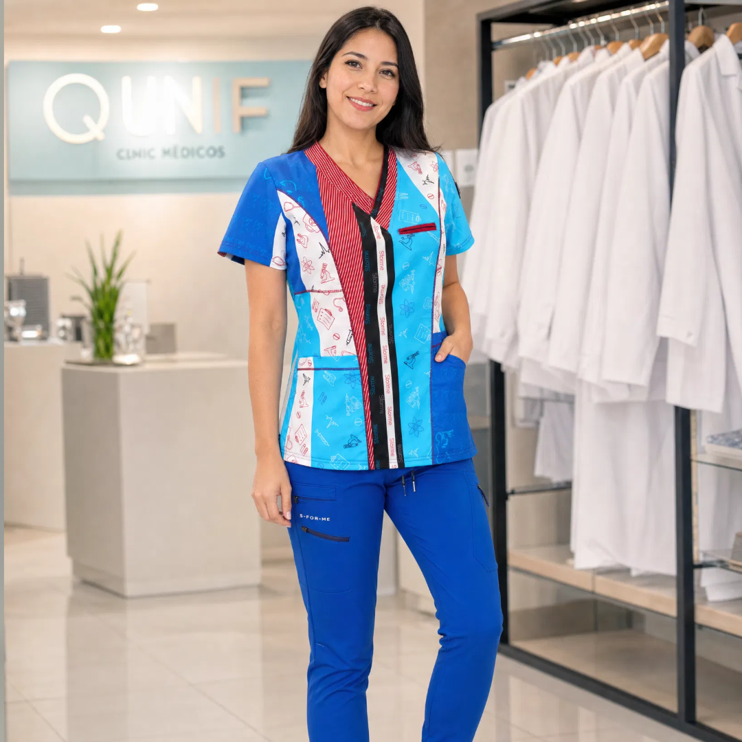 Filipina Dama Estampado S-FOR-ME Collage Azul