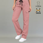 Pantalón Quirúrgico mujer 940 rosa palo Super Stretch | Cargo recto — vista 3 de 7