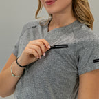 Filipina Quirúrgica Mujer Super Stretch Gris Jaspeado, Scrubs 905