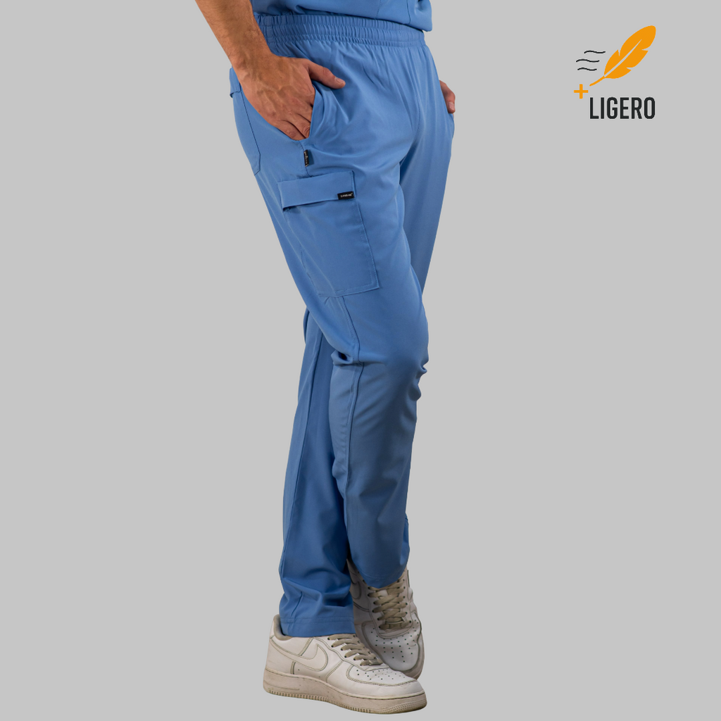 Pantalon Hombre 6 Bolsas Azul Pumbago F.W