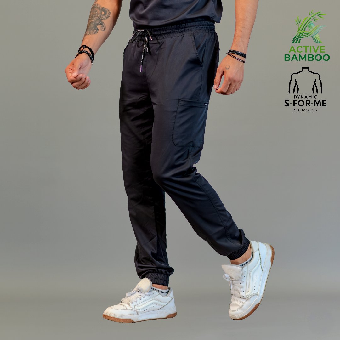 jogger bamboo hombre 510 negro vista frontal Sandel Medica