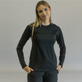 blusa manga larga color negro estilo under scrub