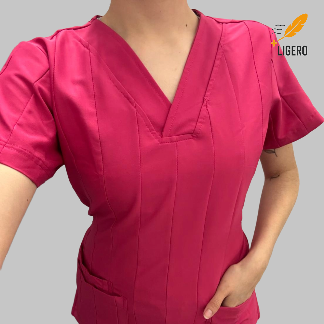 Filipina cuello V  Bugambilia Dama. Unica Pieza