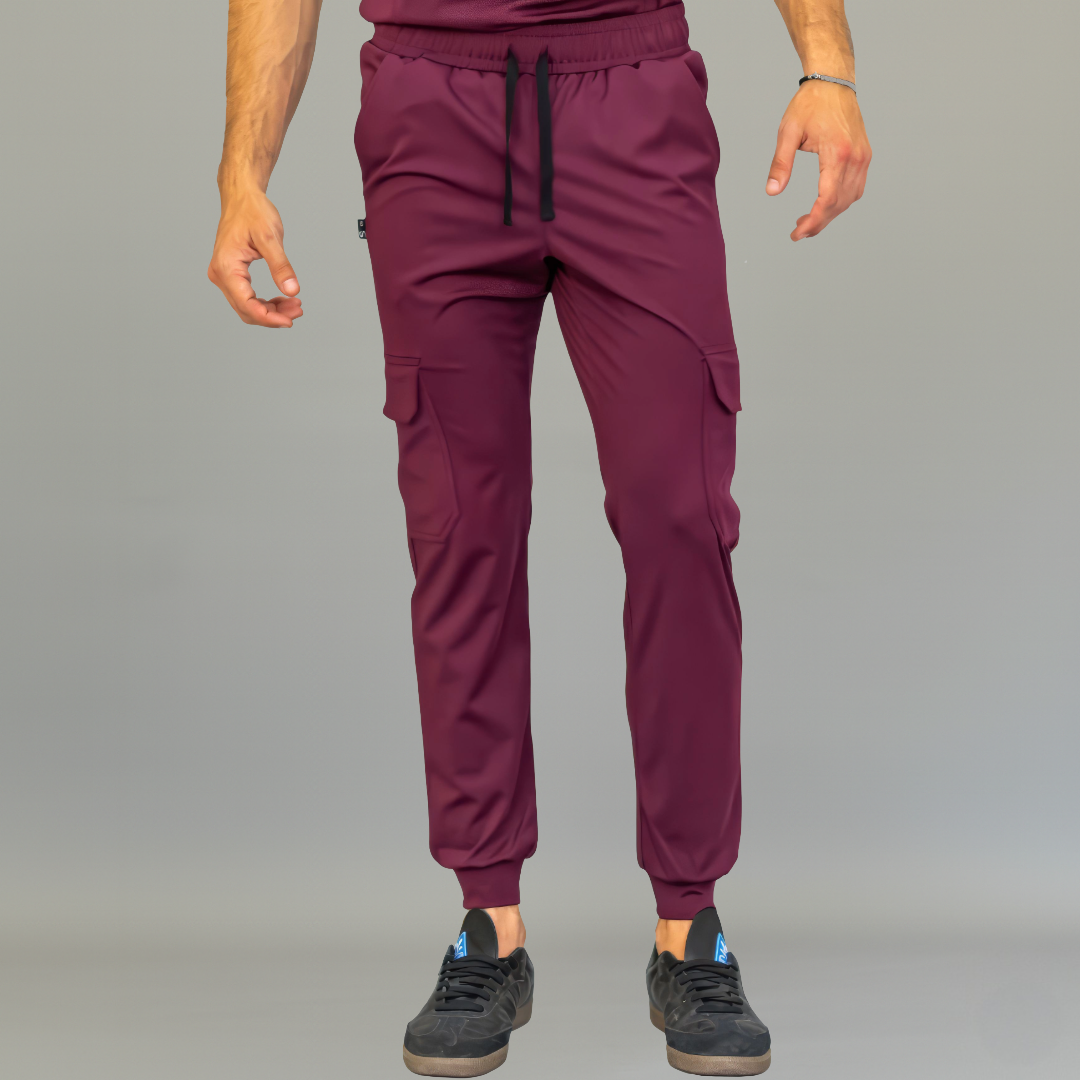 Jogger Est. 910 Quirurgico Hombre Vino Super Stretch, Scrubs 910