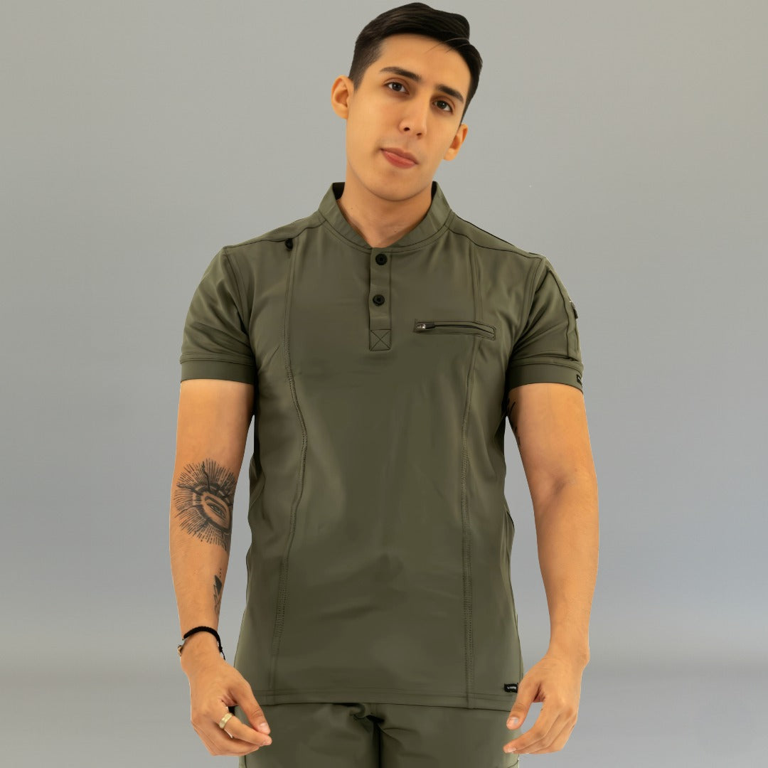 Filipina Quirúrgica 930 Hombre Verde Olivo Super Stretch