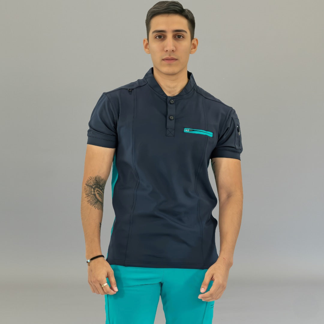 Filipina Quirúrgica 930 Hombre Azul Marino y Verde Petróleo