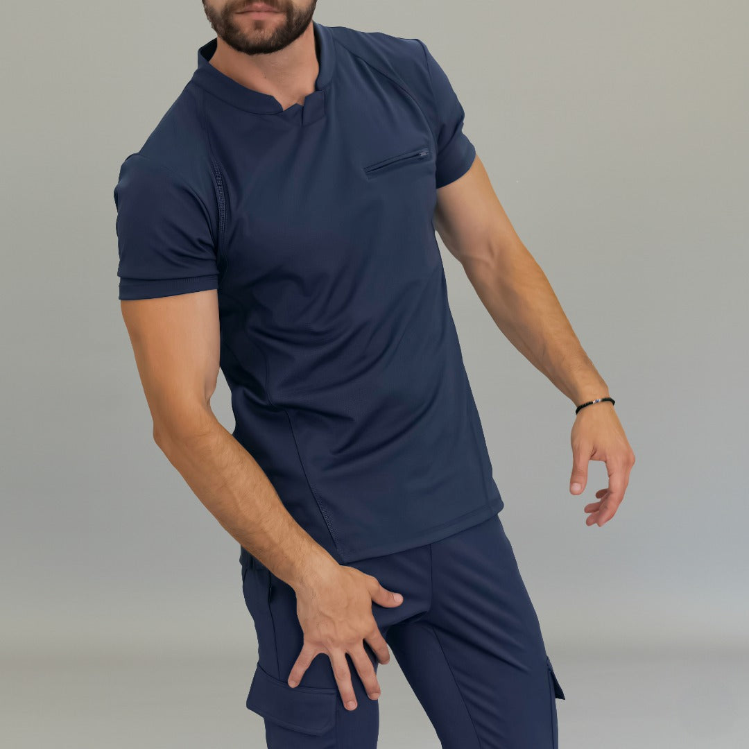 Filipina Quirúrgica Azul Marino Hombre Super Stretch 910