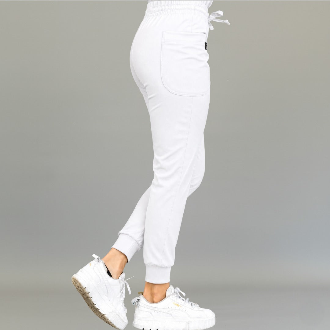 Jogger Quirúrgico Mujer Est. 902 | Blanco Super Stretch