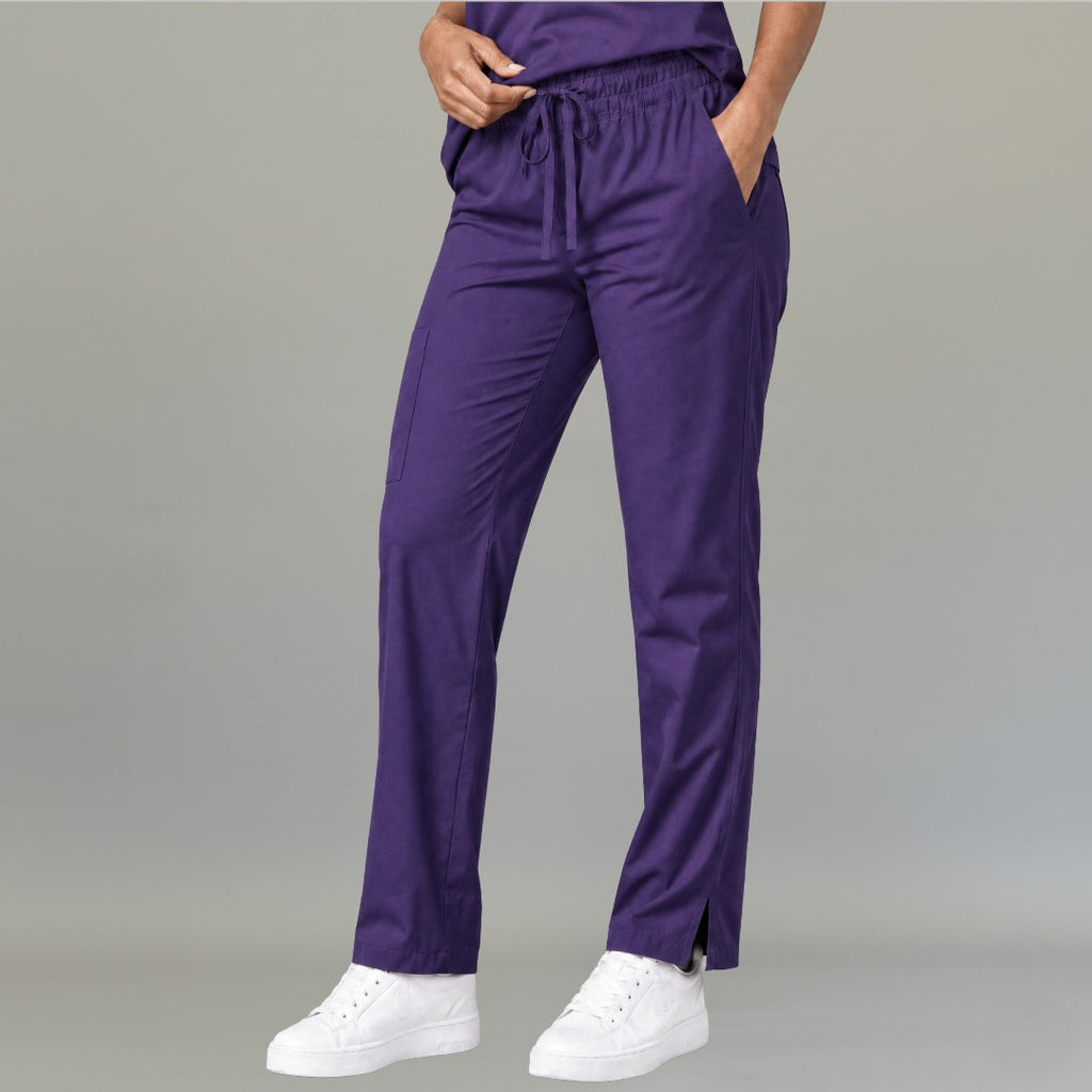 Pantalón 502 Pierna Amplia Quirúrgico Mujer Lavanda Profundo Antifluido Relaxed