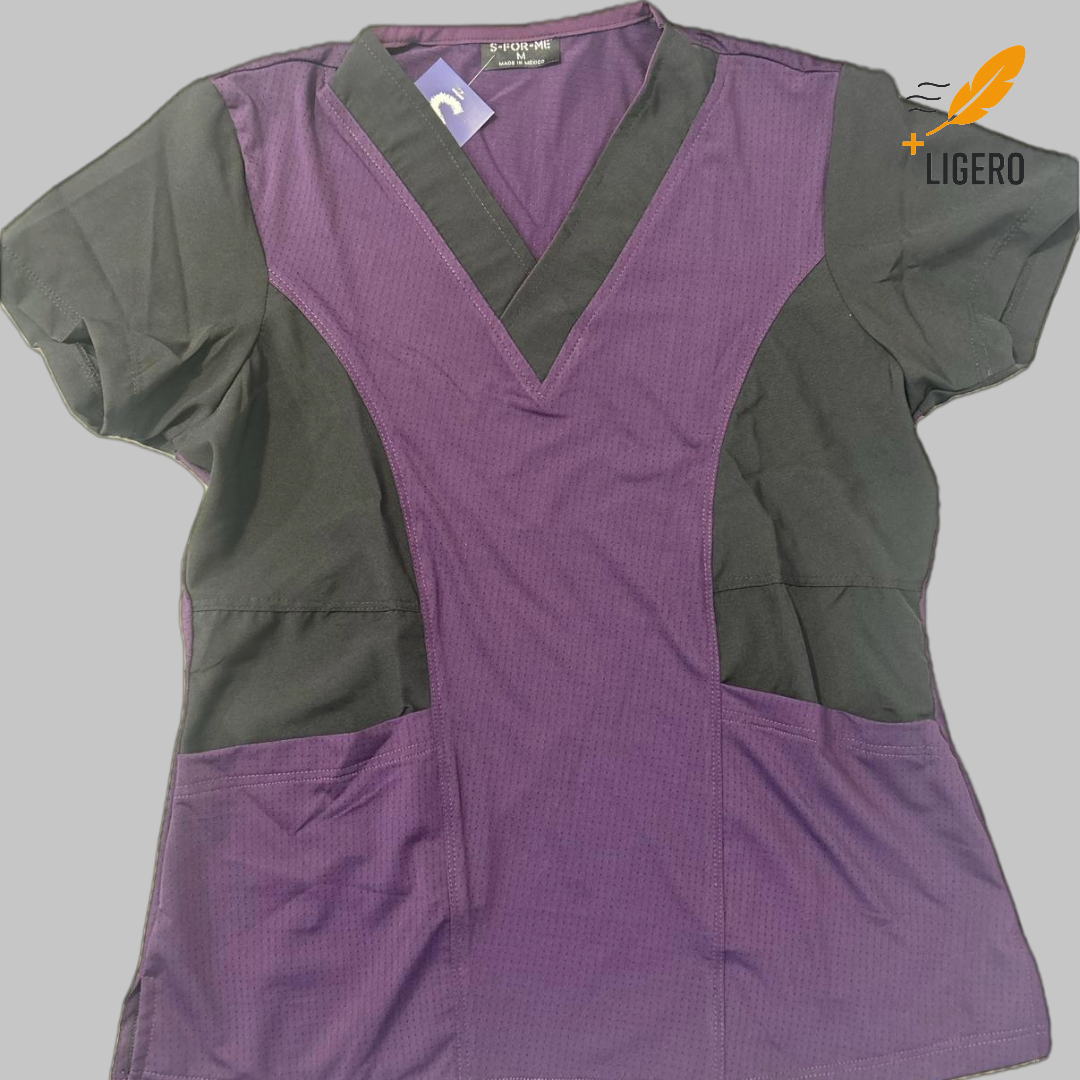 Filipina Uva/Negro unica pieza Super stretch. Dama