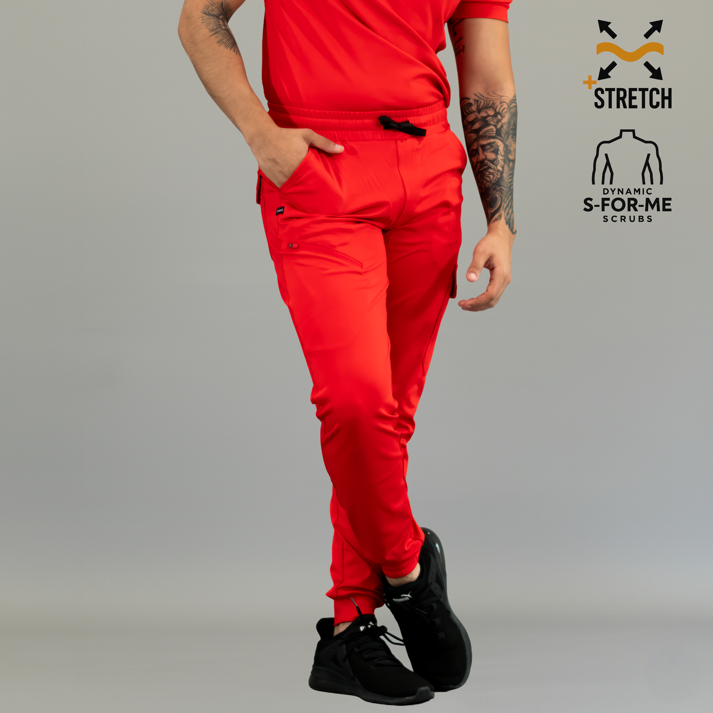 Jogger Rojo Super Stretch Hombre, Scrubs 905