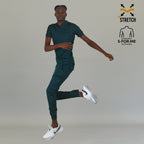 Pantalón Jogger Médico 901 Verde Botella Super Stretch para Hombre