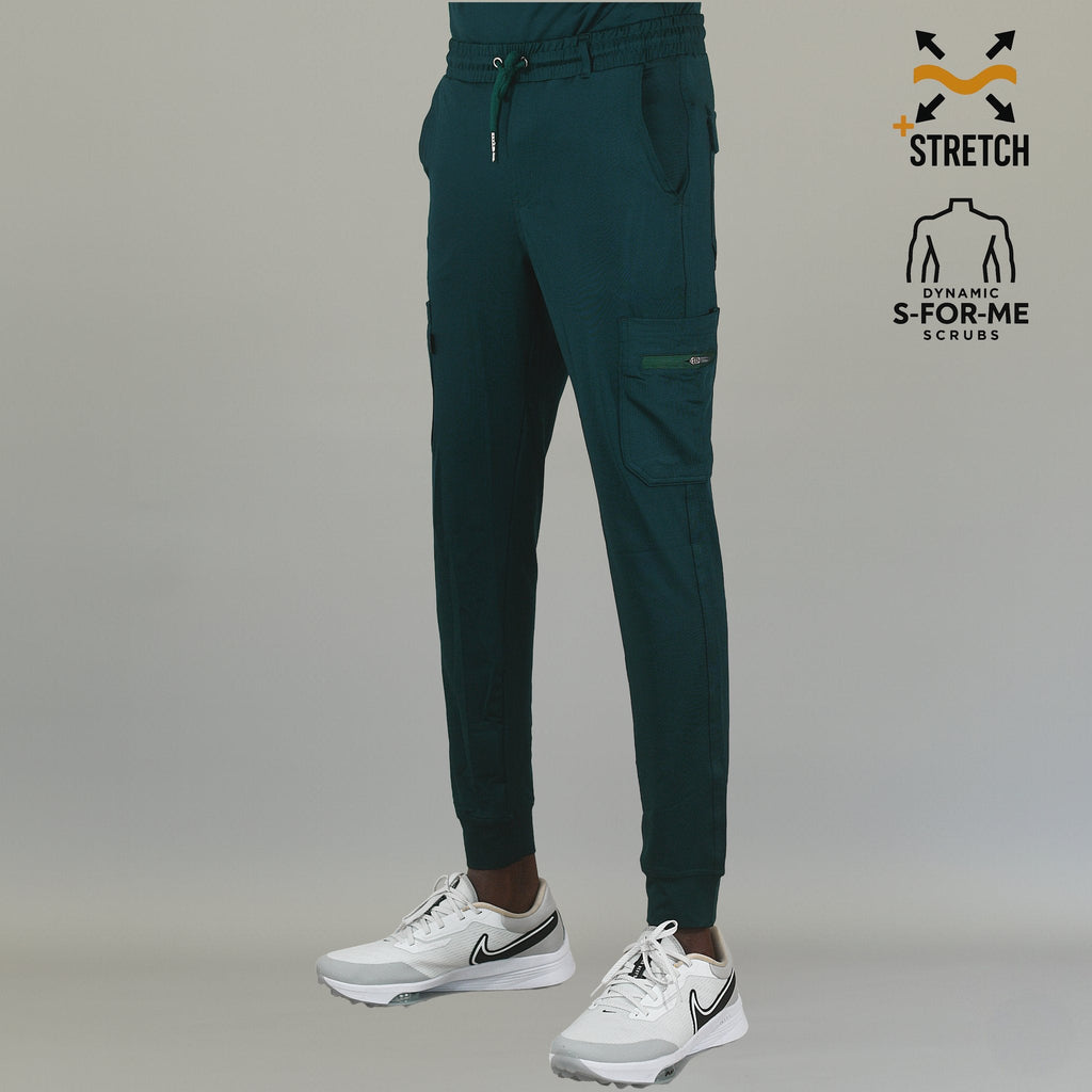 Pantalón Jogger Médico 901 Verde Botella Super Stretch para Hombre