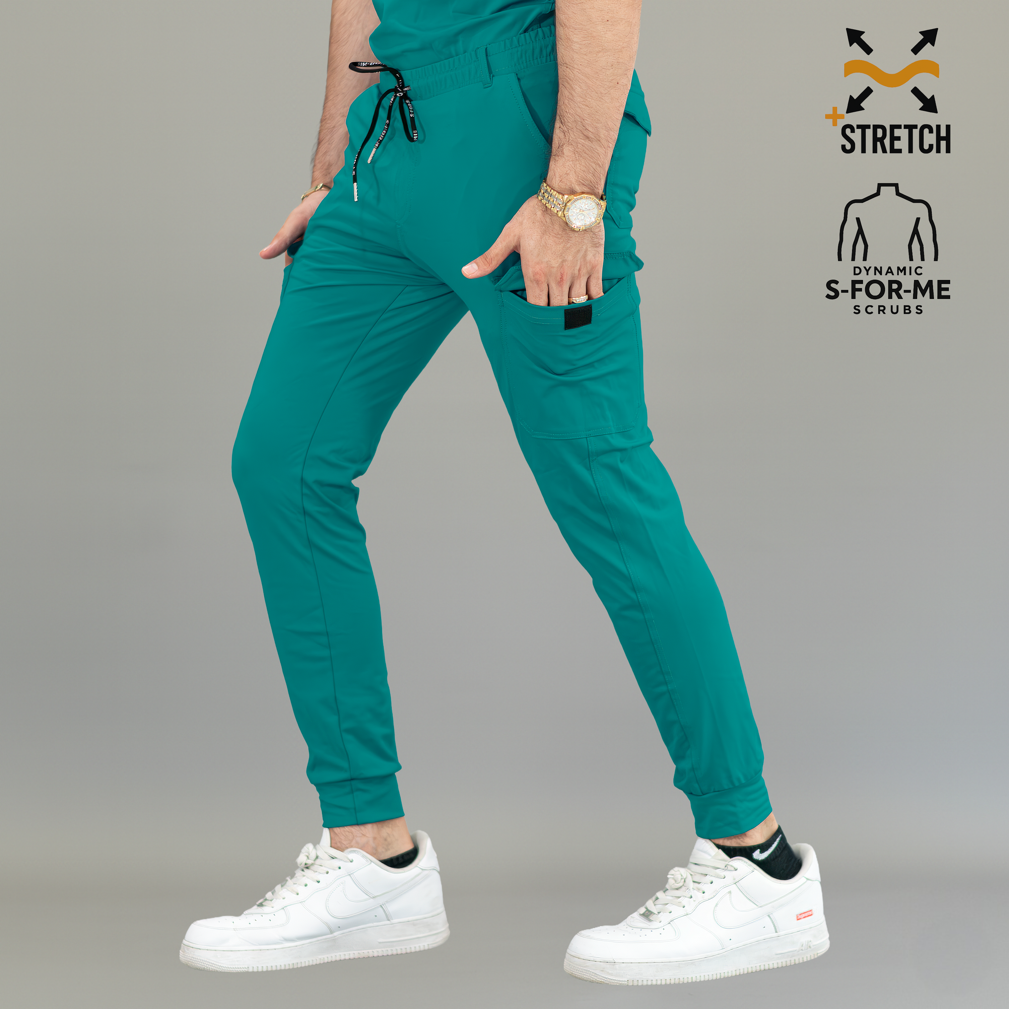 Conjunto Quirúrgico Hombre · Modelo 901 Super Stretch · Verde Teal