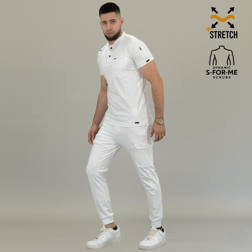Conjunto Quirúrgico Hombre · Modelo 901 Super Stretch · Blanco