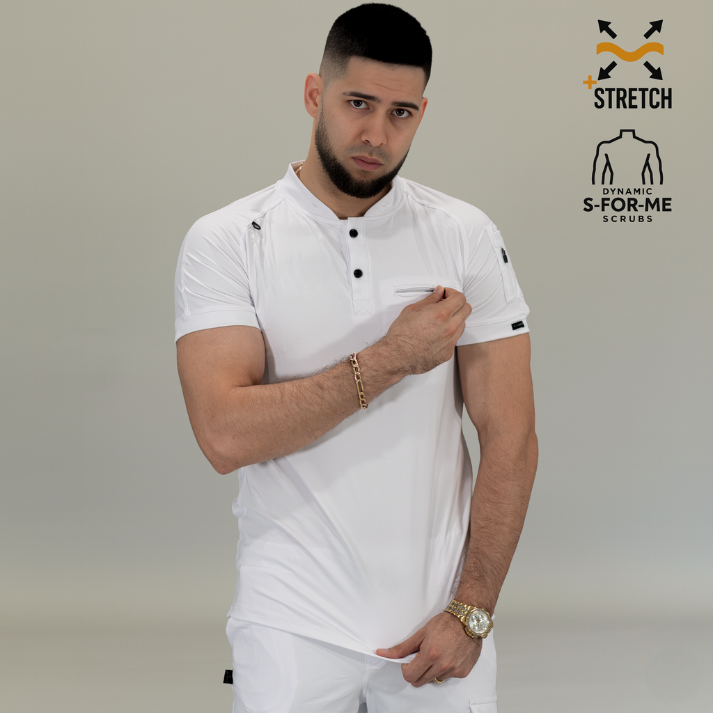 Conjunto Quirúrgico Hombre · Modelo 901 Super Stretch · Blanco