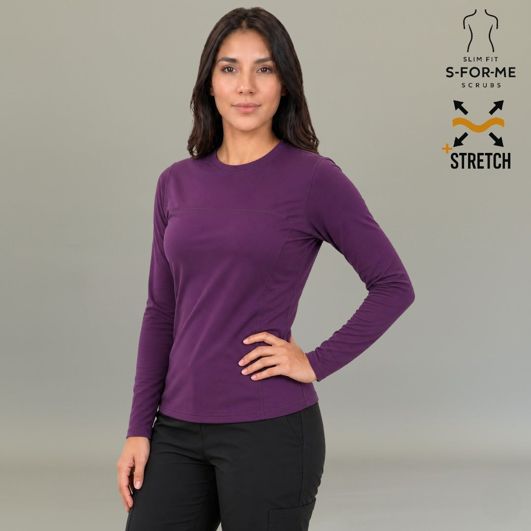 Blusa Under Scrub Mujer Manga Larga | Morado (Purple) Super Stretch