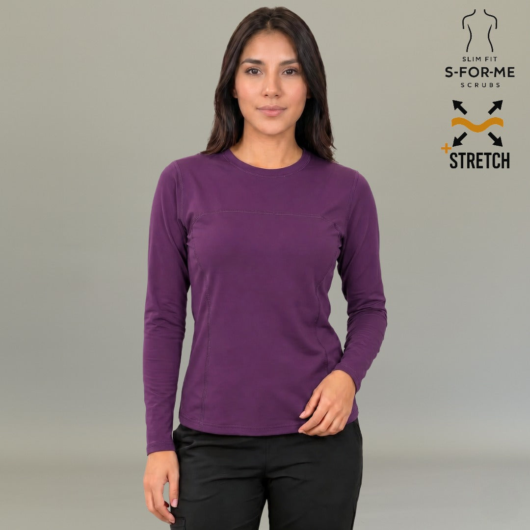 Blusa Under Scrub Mujer Manga Larga | Morado (Purple) Super Stretch