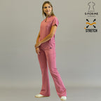 pantalon quirurgico 915 palo de rosa jareta cintura uniforme quirurgico mujer sandel medica