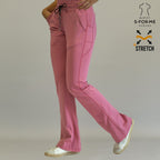 pretina ajustable pantalon quirurgico 915 mujer palo de rosa super stretch sandel medica