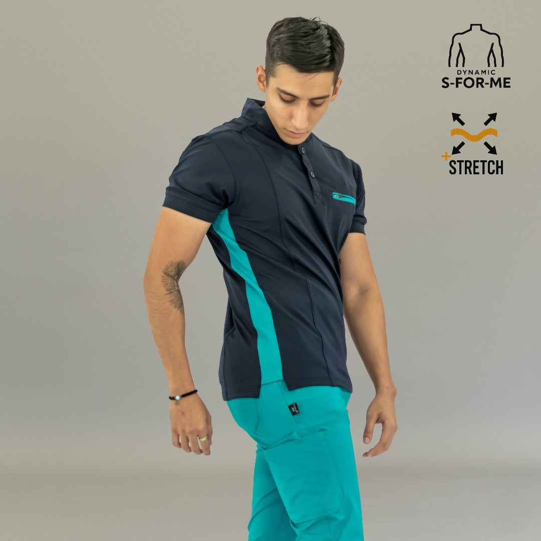 Filipina Quirúrgica 930 Hombre Azul Marino y Verde Petróleo