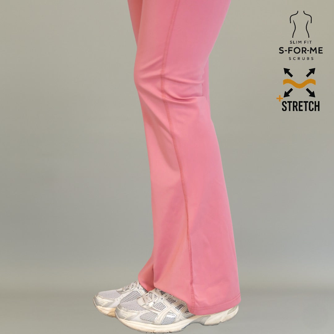 Pantalón médico mujer 915 palo de rosa con bota acampanada moderna