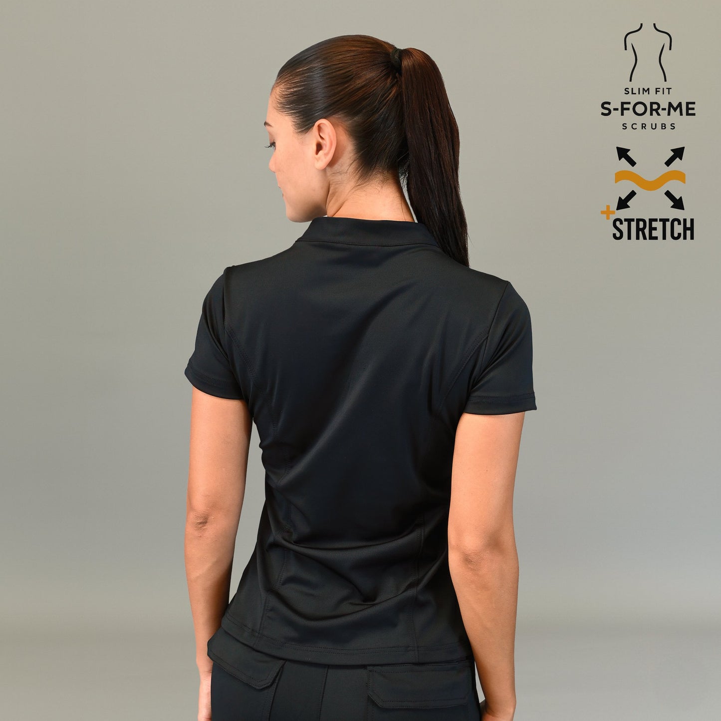 Filipina Est. 910 Quirúrgica Negra Mujer, Super Stretch, Scrubs 910