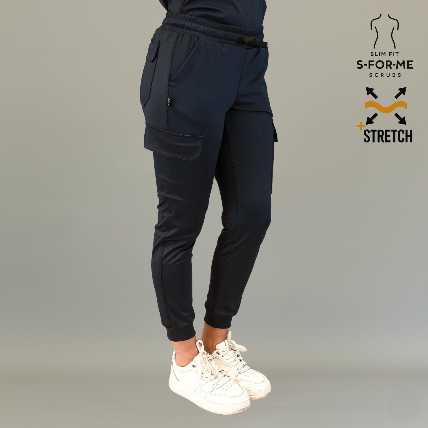 Jogger Est. 910 Quirúrgico Negro Mujer Super Stretch, Scrubs 910