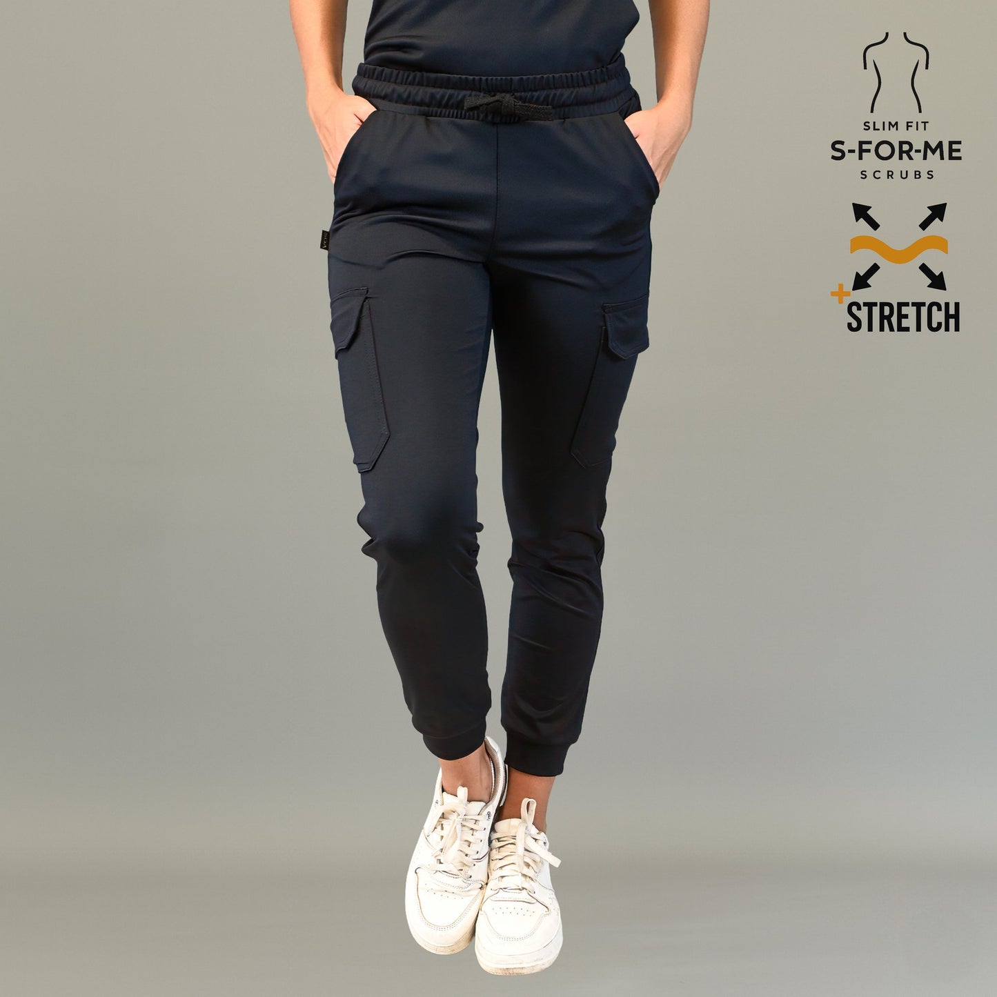 Jogger Est. 910 Quirúrgico Negro Mujer Super Stretch, Scrubs 910