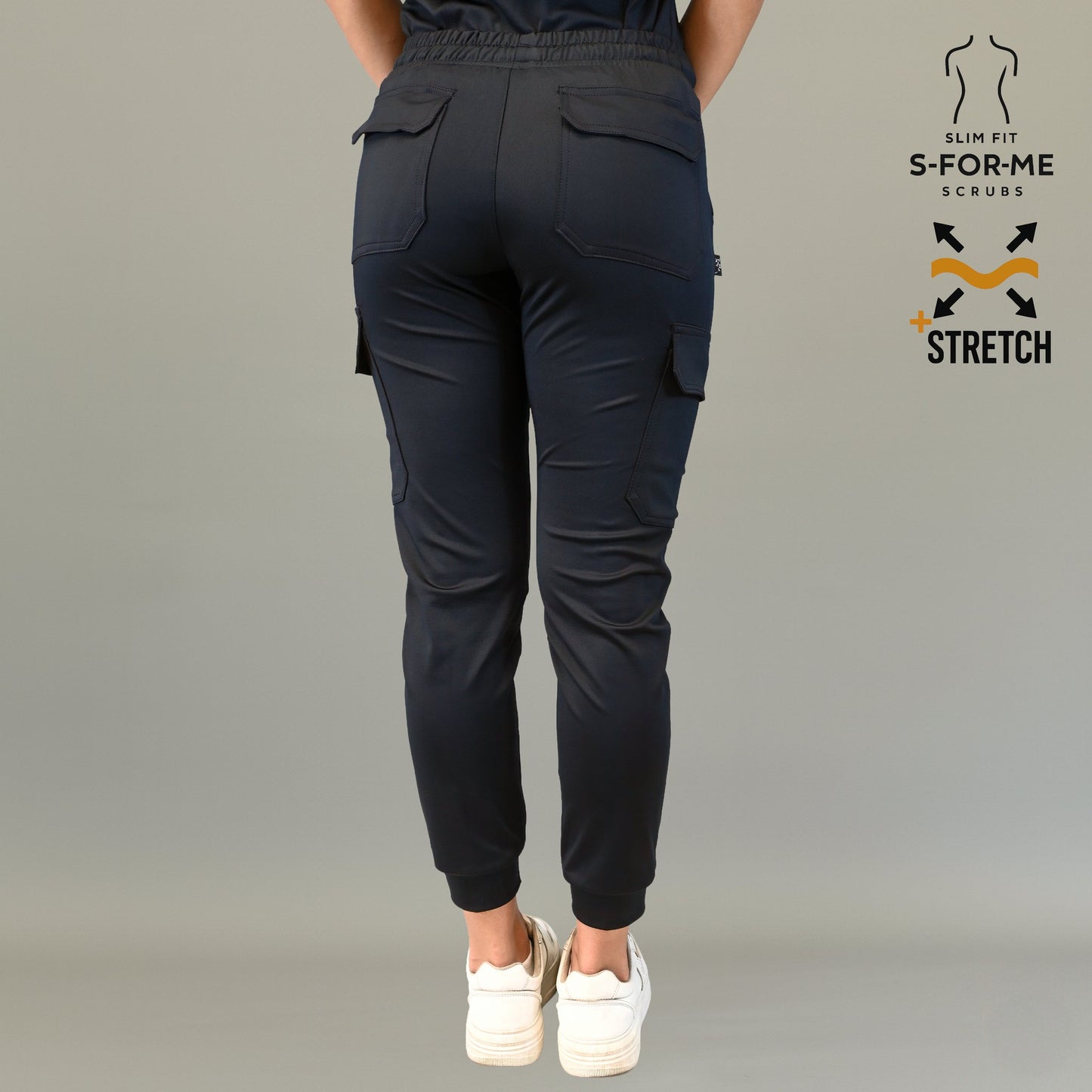 Jogger Est. 910 Quirúrgico Negro Mujer Super Stretch, Scrubs 910