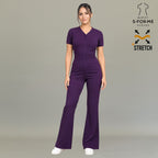 Jumpsuit quirúrgico mujer estilo 945 color uva Super Stretch manga corta