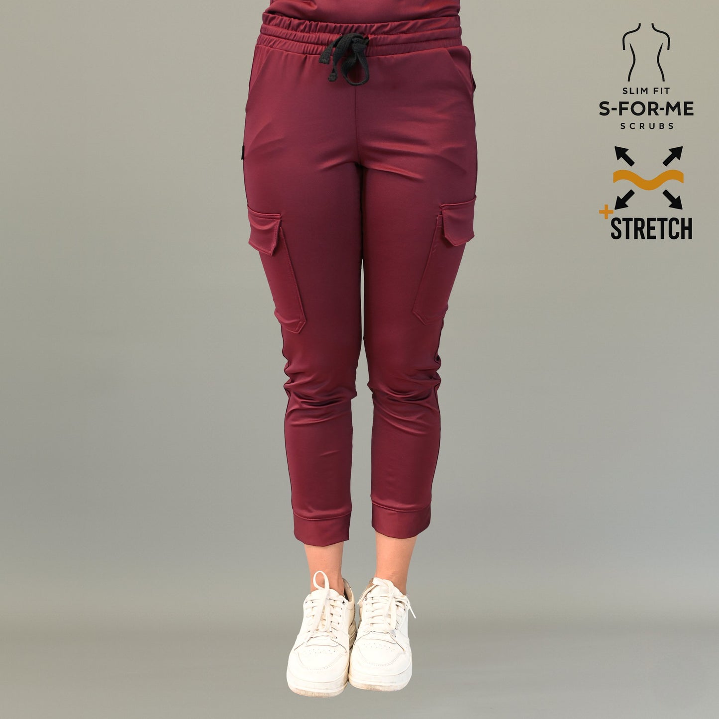Jogger Est. 910 Quirúrgico, Vino Mujer Super Stretch, Scrubs 910