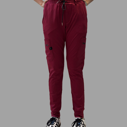 901 Jogger Mujer Super Stretch Burgundy, Scrubs