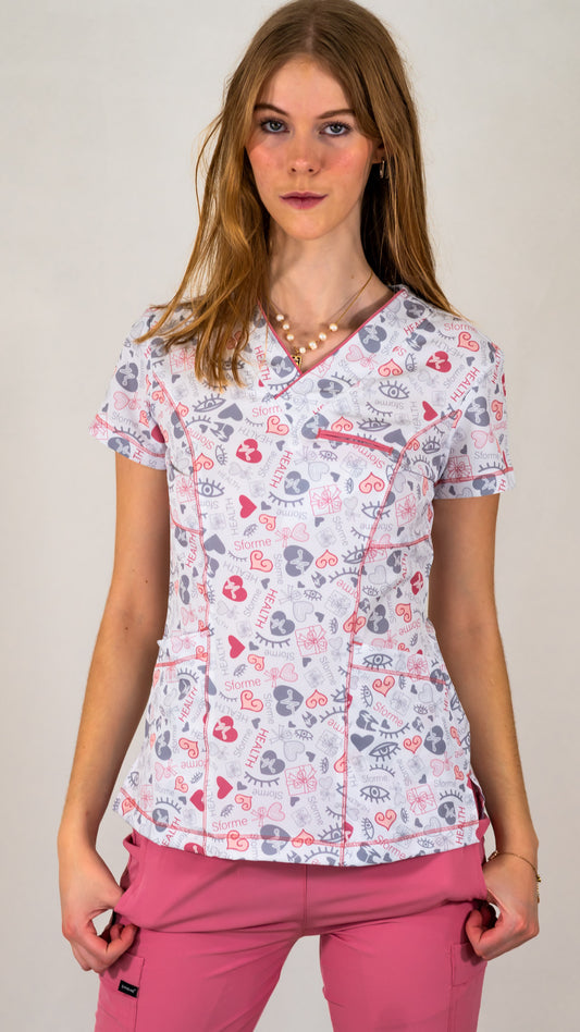 Filipina 501 Estampada Sforme Health rosa/gris  mujer F.W