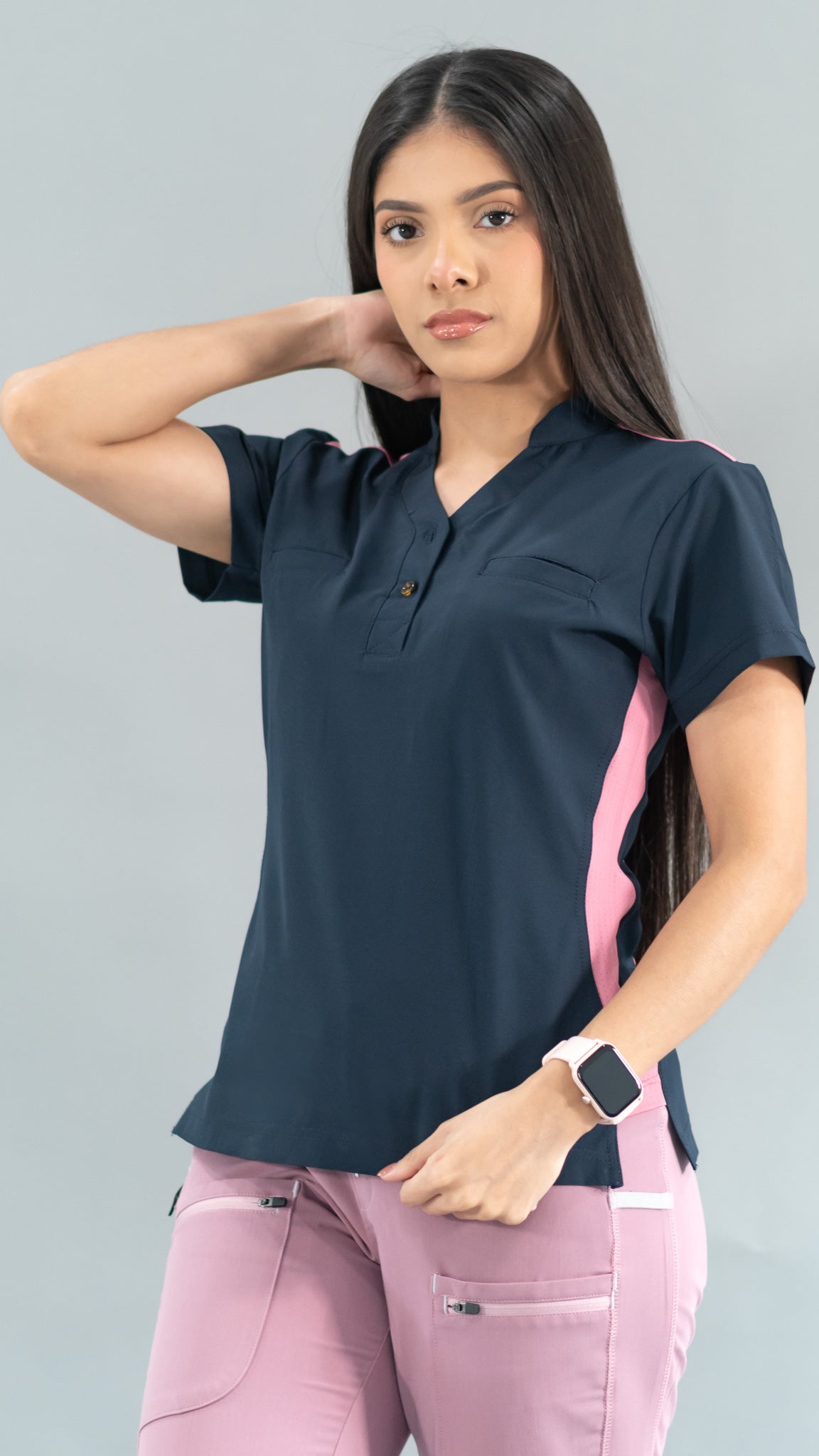 Filipina Quirúrgica Azul Mno./Palo de Rosa Mujer, Scrubs 520