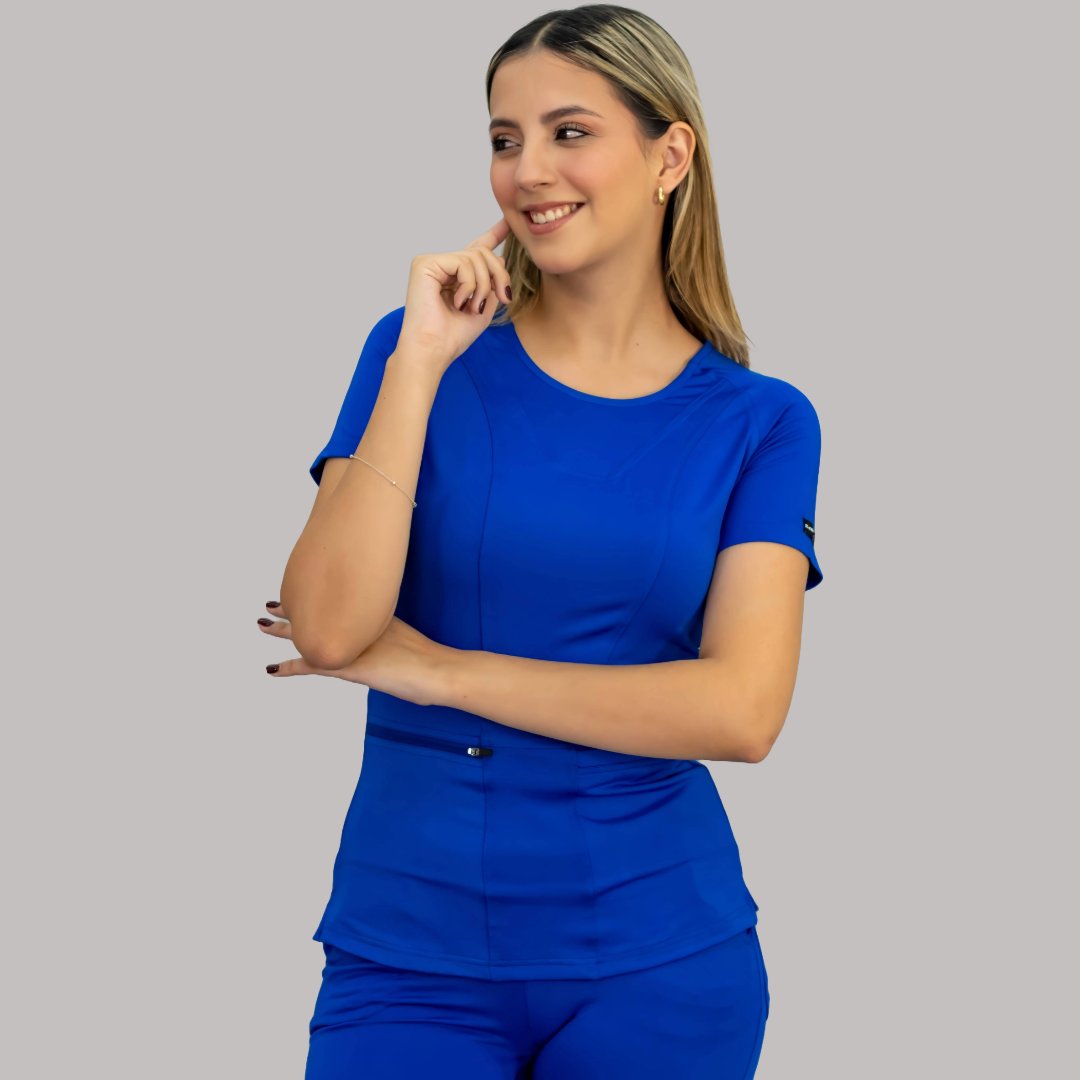 Filipina Quirúrgica Azul Rey Mujer, Super Stretch, Scrubs 901