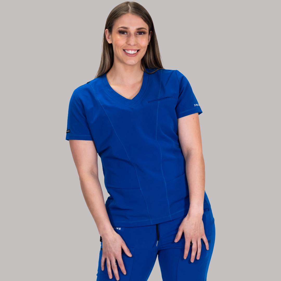 Filipina Quirúrgica Azul Rey Mujer, Scrubs Antifluido Est. 300