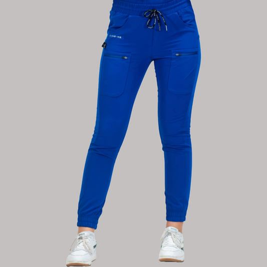 Jogger Quirúrgico Azul Rey Mujer, Scrubs Antifluido Est. 300