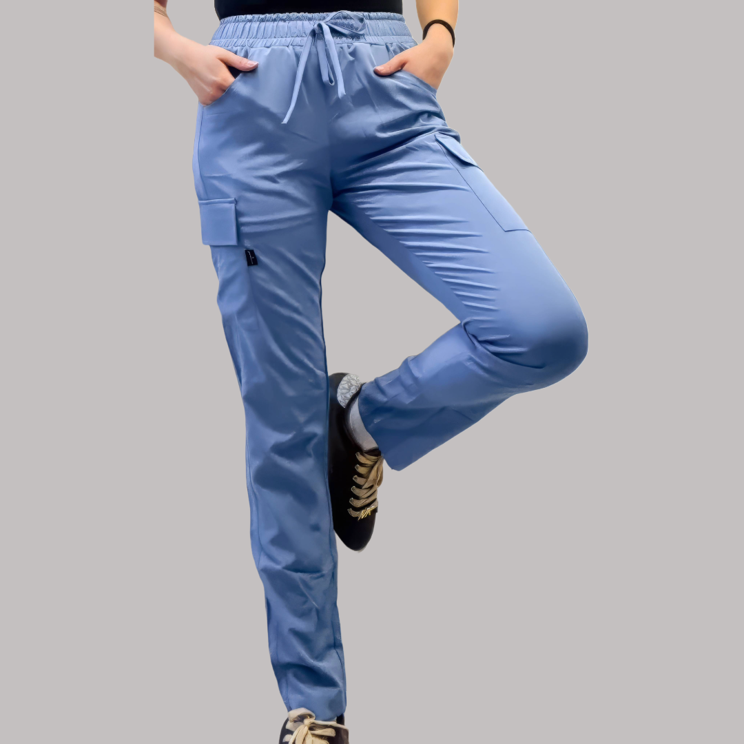 Pantalón Quirúrgico Skinny, Azul Plumbago F.W Mujer, Scrubs 520